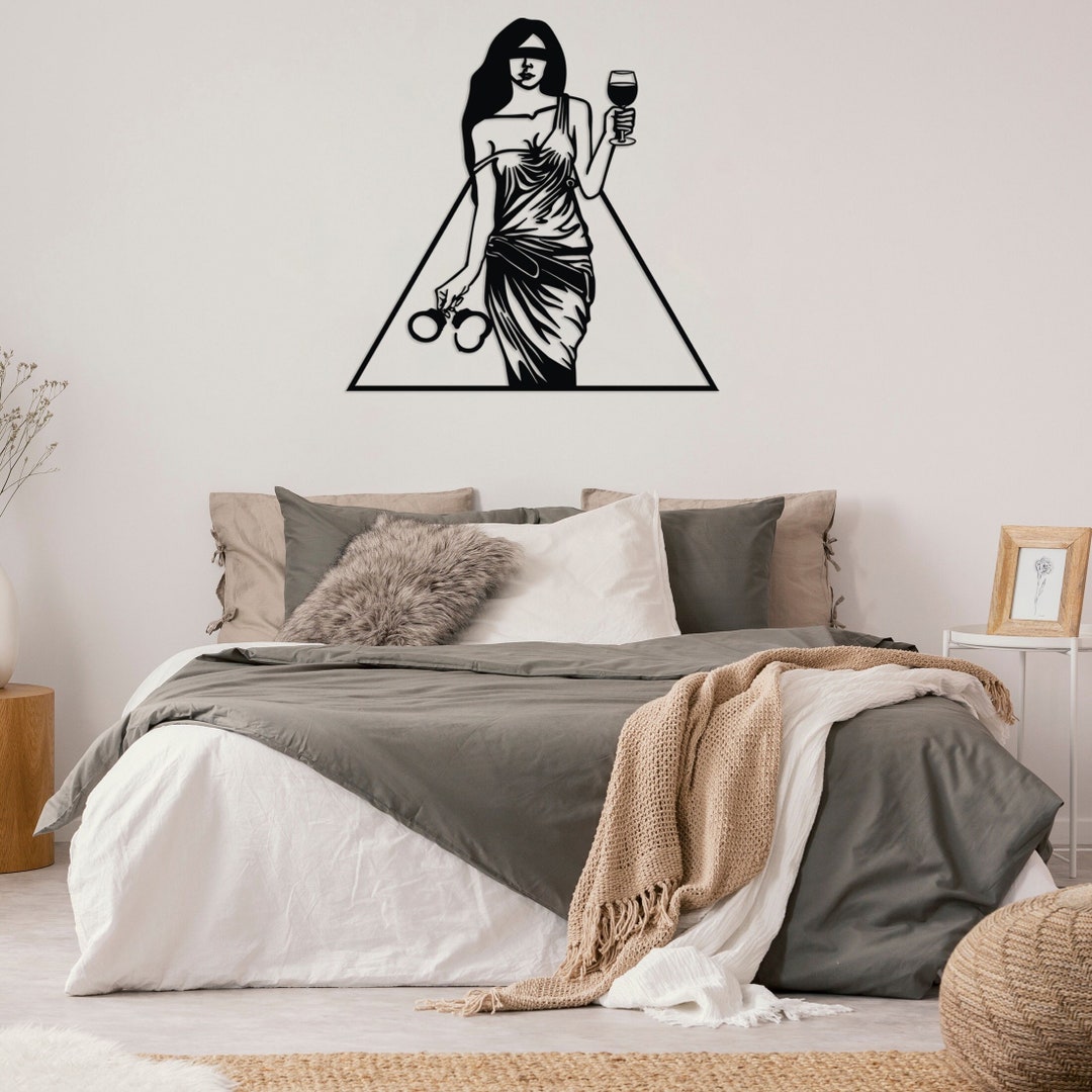 Sexy Lady Metal Wall Decor, Extra Large Bedroom Wall Decor, Valentine’s ...