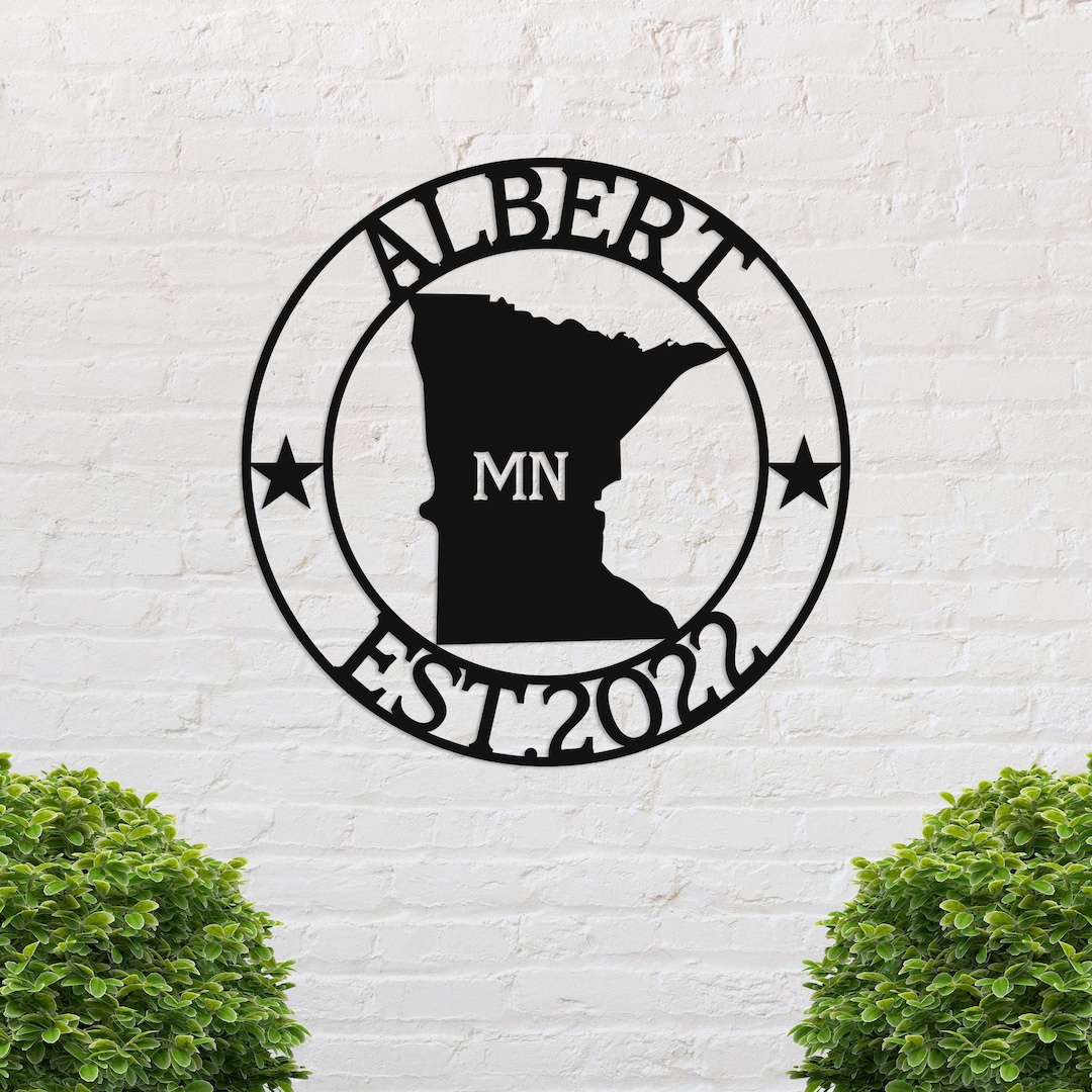 Mesota Sign Minnesota Custom Metal Sign, Mn State Sign, Minnesota Welcome Sign ...