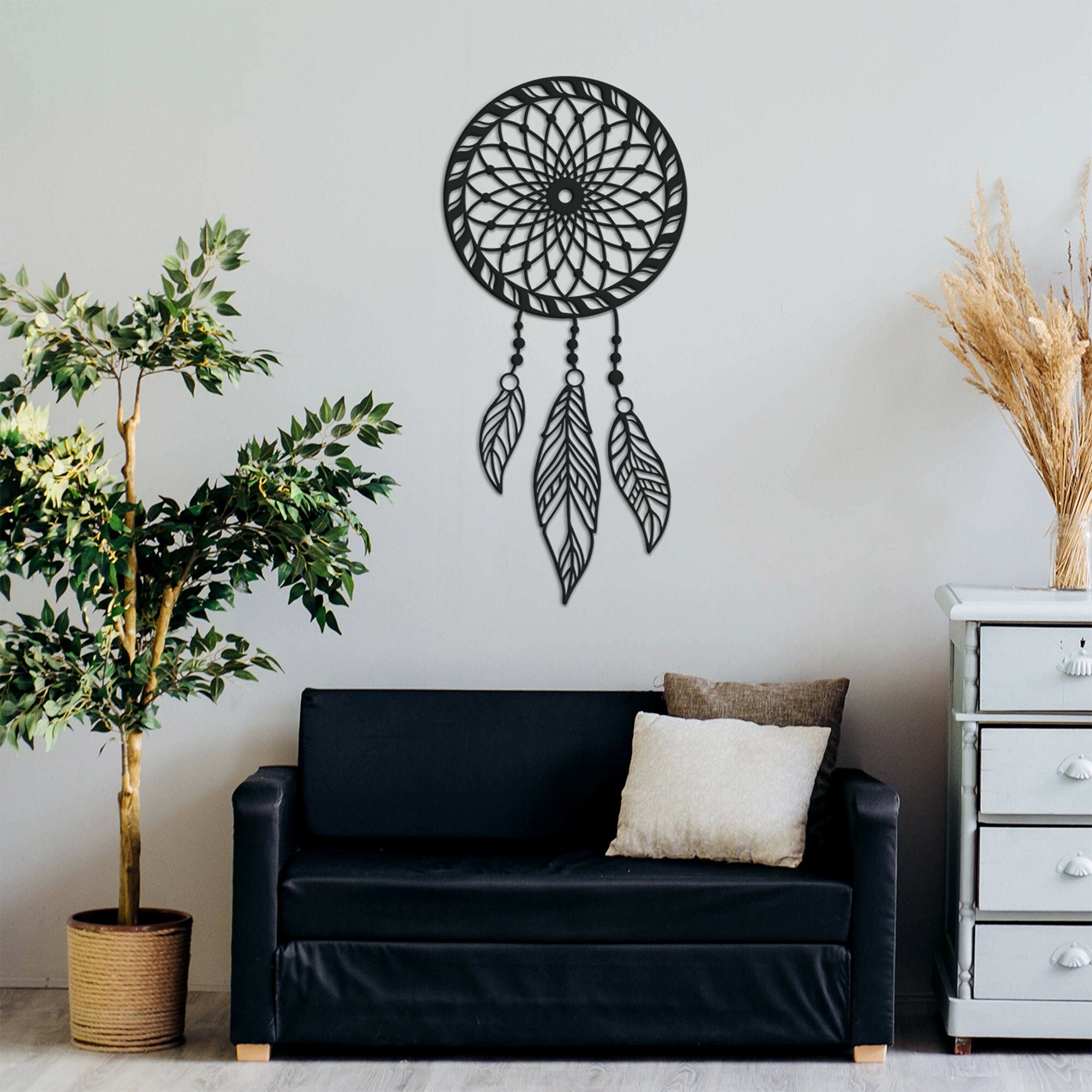 Dream Catcher Wall Art Metal Wall Decor Metal Wall Art Etsy