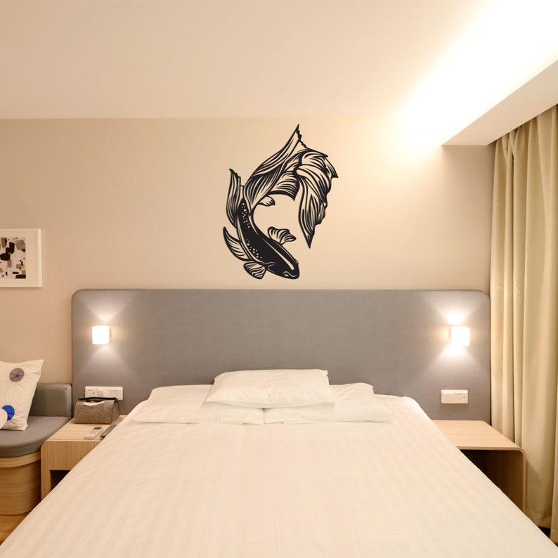 Fish Wall Decor Metal Wall Art Goldfish Wall Decor Nautical Etsy