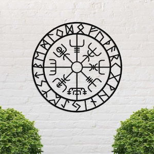 Vegvisir Wall Art, Metal Wall Art, Metal Wall Decor, Sign For Viking Home Decor, Viking Symbols, Viking Metal Sign, Viking Wall Decor
