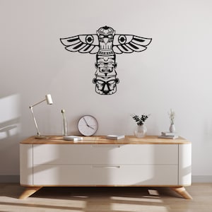 Metal Totem Pole Wall Art, Metal Totem Wall Sculpture, Rustic Totem Pole Wall Art, Rustic Totem Mask Sign, Tiki Bar Totem Pole Decorations