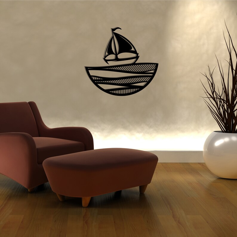 Sailing Ship Wall Decor Sailing Boat Metal Wall Art Nautical Etsy