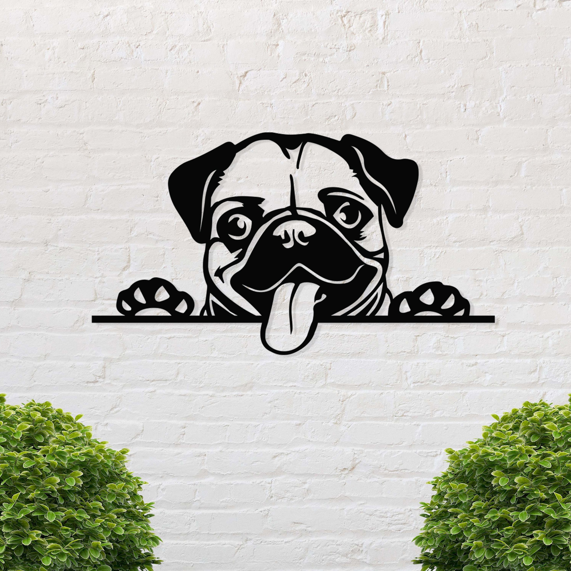 Pug Wall Decor, Pug Dog Metal Wall Art, Dog Metal Wall Decor, Gifts For New Puppy Owner, Gifts For Pug Lovers, Best Gifts For Dog Owners