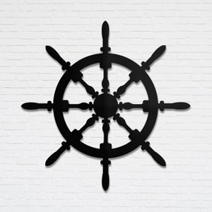 Ship Wheel Wall Decor Metal Wall Art Nautical Decor Navy | Etsy