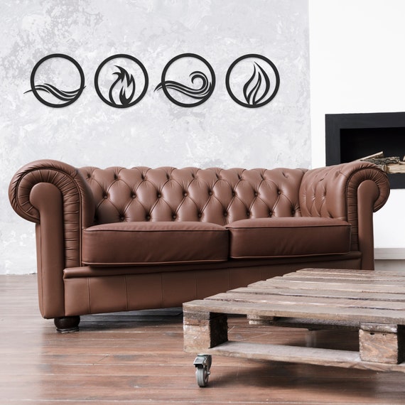 Four Elements Wall Decor, Metal Wall Art, Metal Wall Decor, Metal Wall Sign, Metal Wall Hangings, Housewarming Gift, Minimalist Design