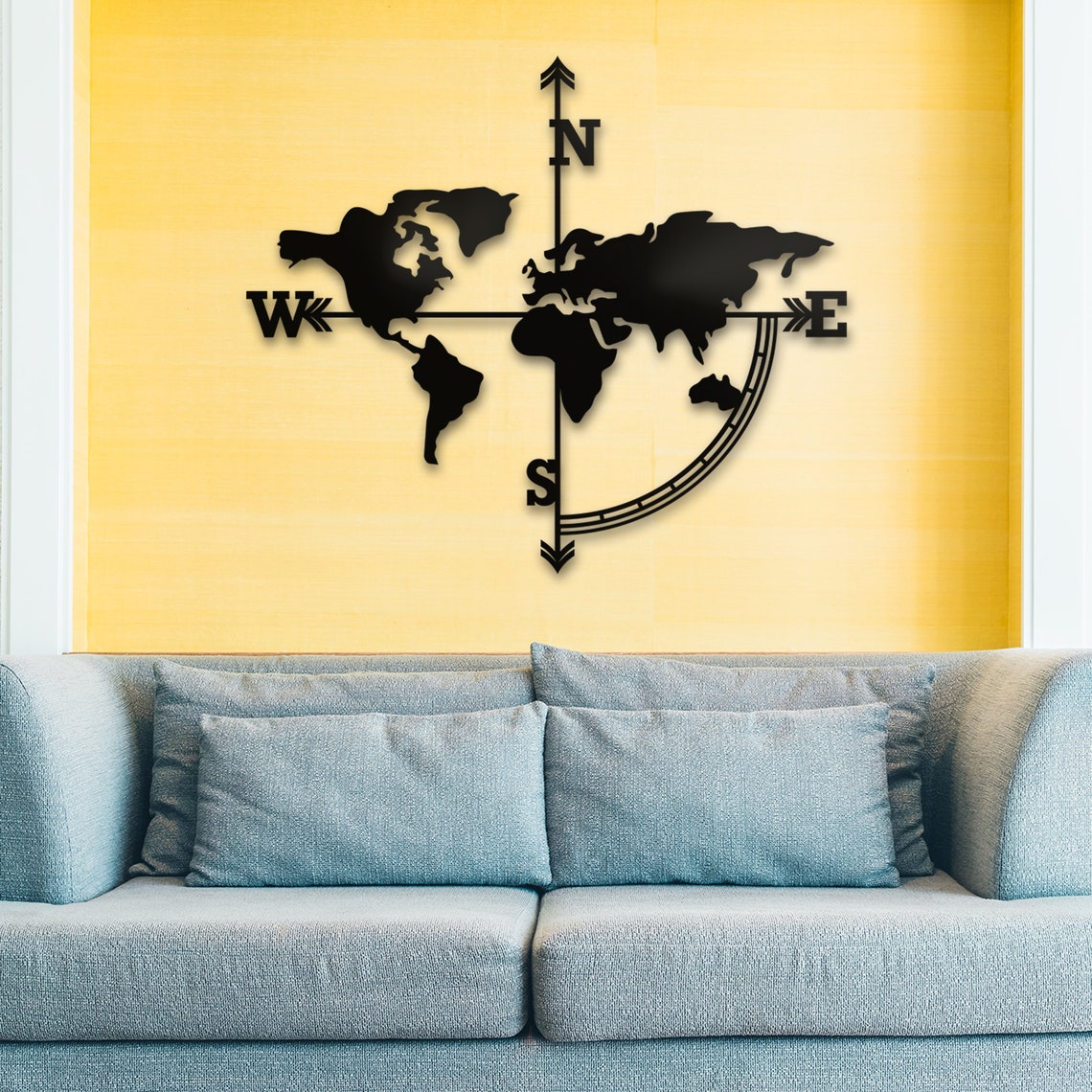 Metal World Map Metal Wall Decor Metal Wall Art Etsy