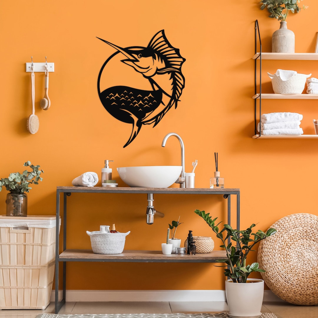 Swordfish Metal Wall Art, Fish Wall Decor, Ocean Wall Decor, Gifts for