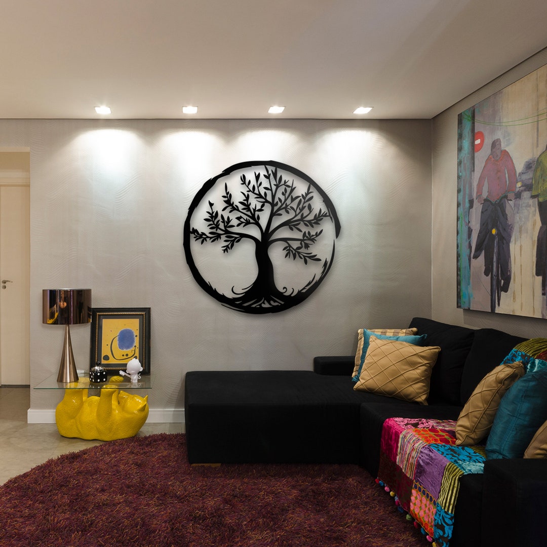 Circle of Enlightenment, Enso Circle and Bonsai Tree of Life Wall Decor ...