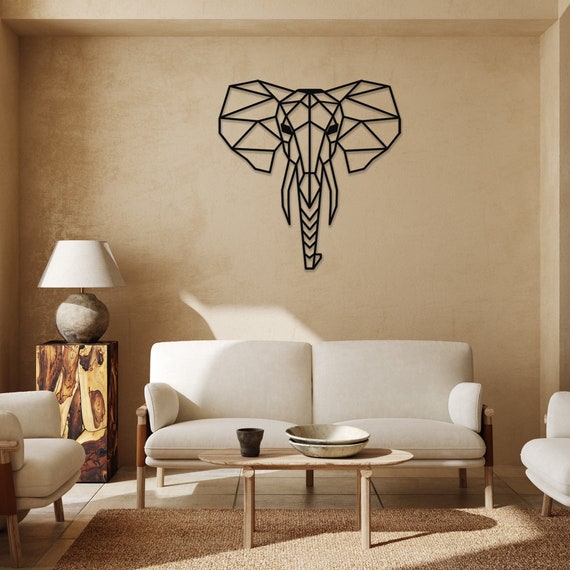 Geometric Elephant Metal Wall Art Boho Nursery Wall Decor Kids Room Wall Art Safari Decor for Living Room Decorative Elephants Gift Etsy