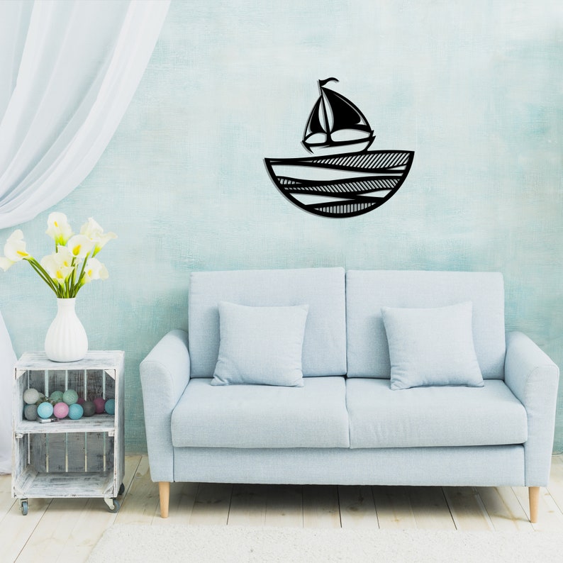Sailing Ship Wall Decor Sailing Boat Metal Wall Art Nautical Etsy