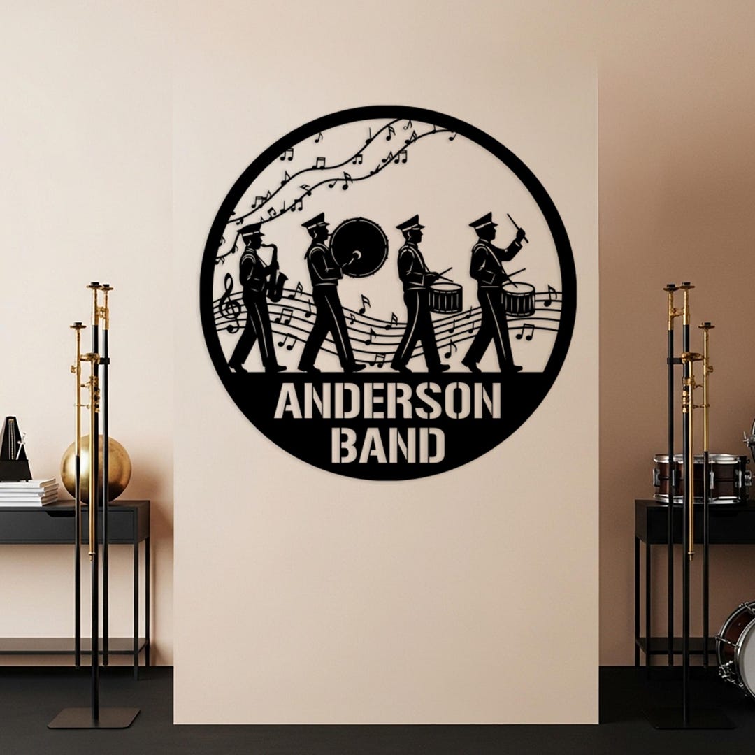 Personalized Marching Band Metal Sign, Custom Marching Band Room Decor ...