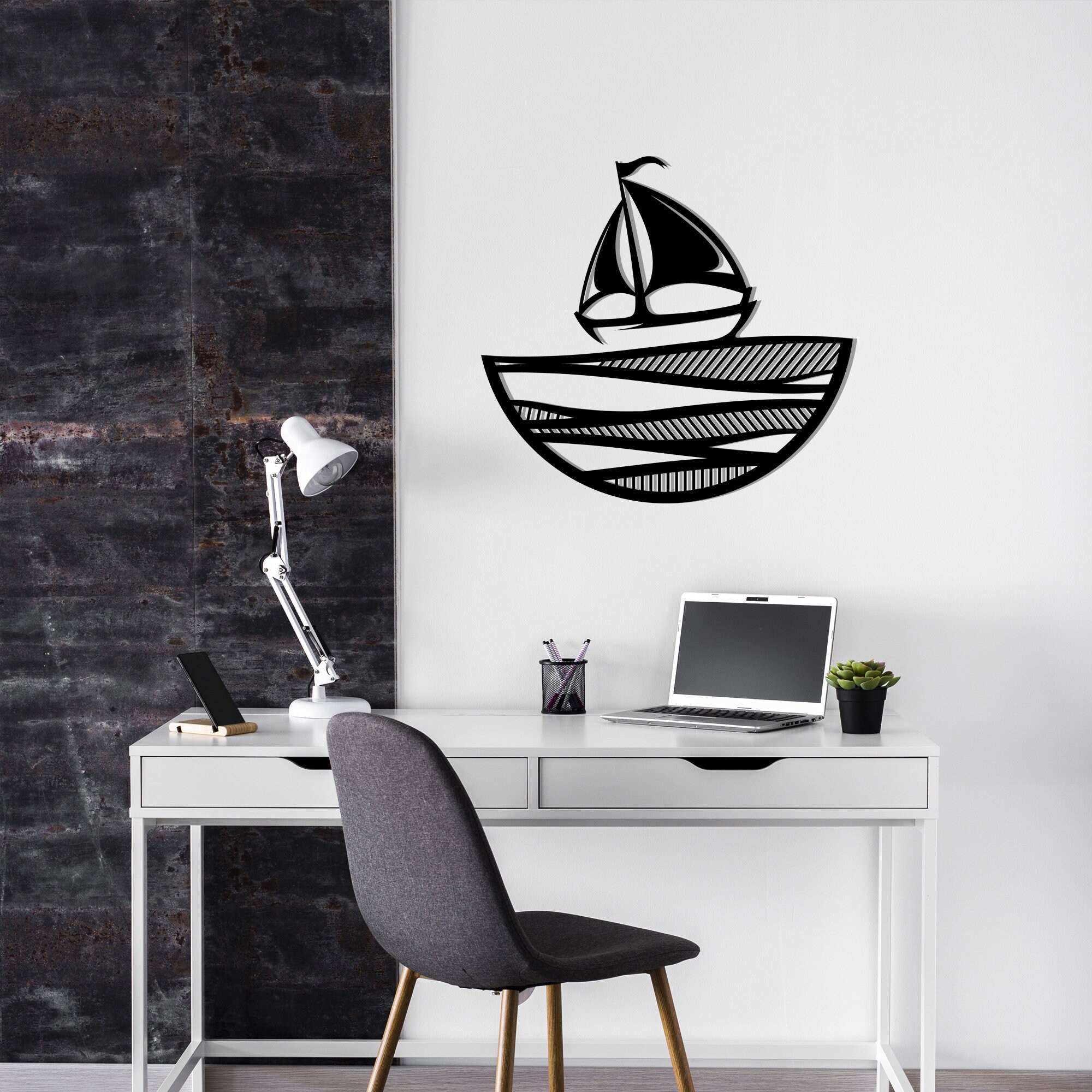 Sailing Ship Wall Decor Sailing Boat Metal Wall Art Nautical Etsy