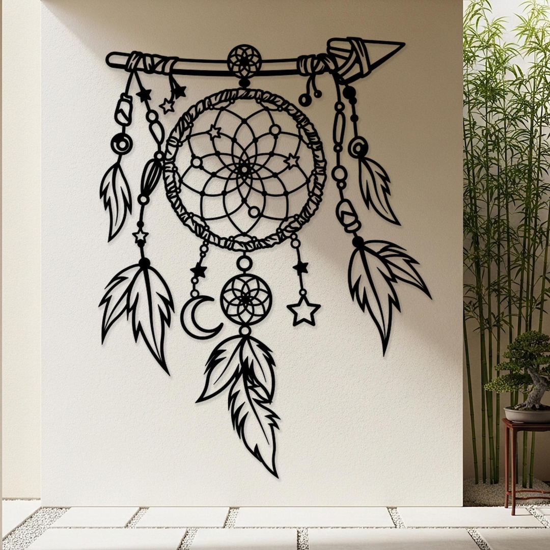 Metal Dream Catcher Wall Art, Large Dream Catcher Wall Decor