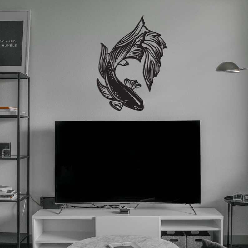 Fish Wall Decor Metal Wall Art Goldfish Wall Decor Nautical Etsy