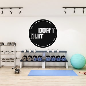 Don&#39;t Quit Metal Gym Sign, Motivational Quotes For Home Gym Sign, Fitness Sign, Gifts For Body Builder, Workout Room Decor, Workout Wall Art