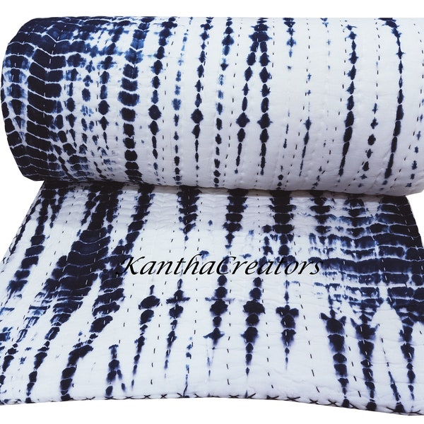 Brown - Shibori Tie-Dye Cotton Single Bedsheet (90 x 60 in) 15