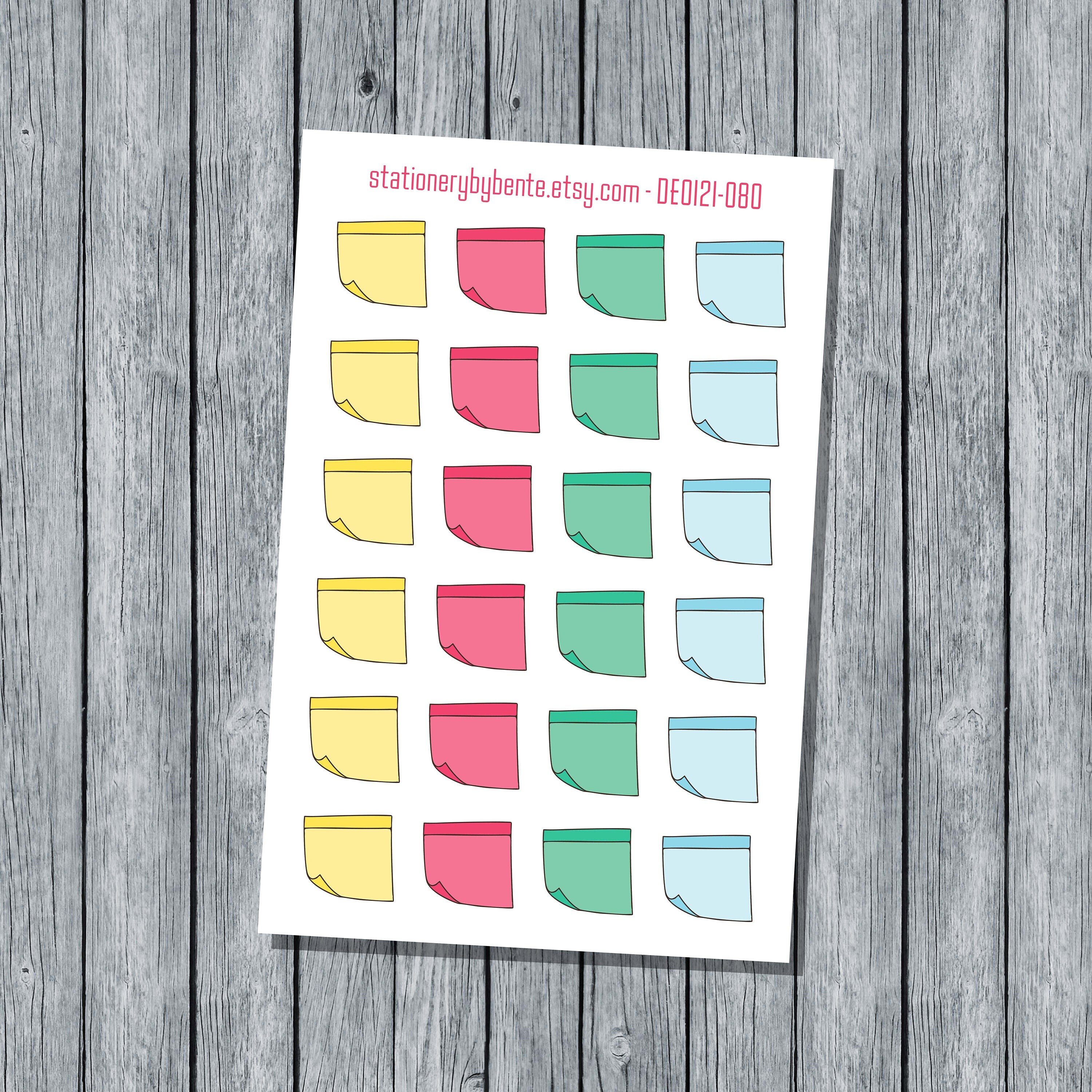 Notepad Stickers Paper Notepad Sheet Stickers Bullet | Etsy