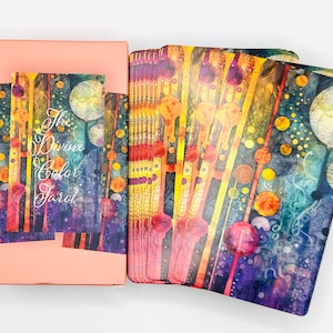 Jeu de 78 tarots divins en couleurs - Messages d'orientation des anges de sagesse spirituelle Prisma Intuition