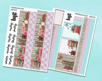 2217 - HAPPY PLANNER WEEKLY Stickers (2217AB) - Old Books - 2 sheet sticker kit - Happy Planner Classic Vertical