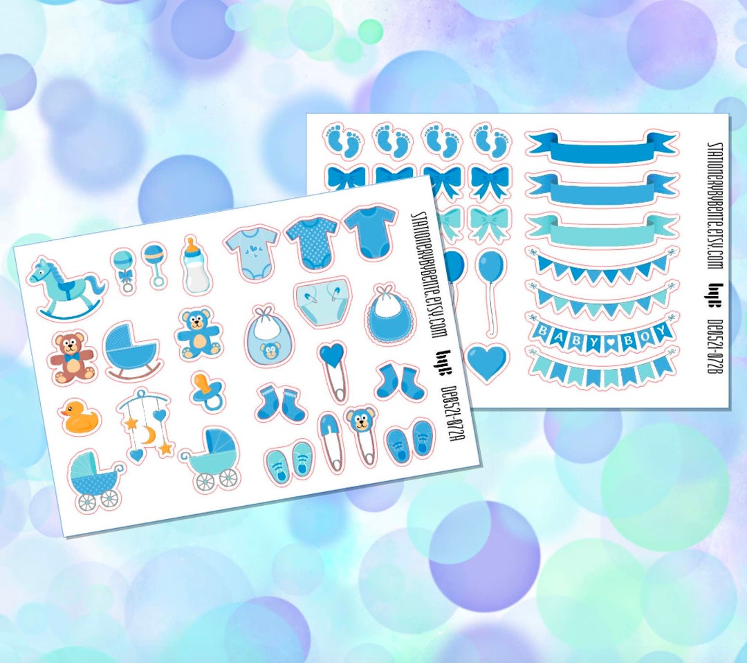 It's a Boy Stickers 2 Sheet Kit Large Sticker Sheets Etsy