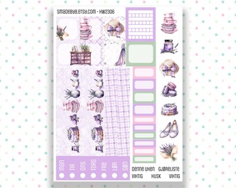 Hobonichi Weeks Minikit - Lavender Summer Stickers - Bottom Washi - Top Washi - Boxes - Deco for Hobonichi Weeks Planner