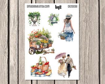 Outdoor Picnic Deco Stickers - to use in Bullet Journals, Planners, Scrapbooking, Invitations