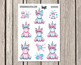 Unicorn Stickers - for bullet journals, planners, invitations, scrapbooking and other craft projects