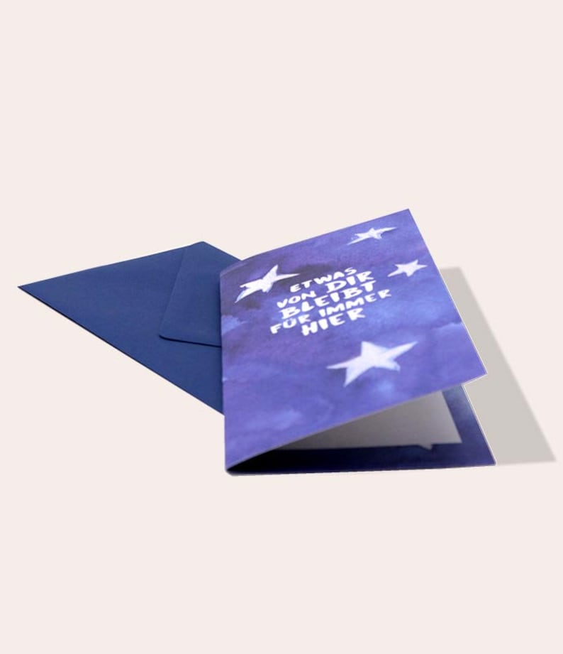 Carte De Voeux Pour Perte De Bébé - Nouveau-né, Mort-né, Fausse Couche, Souvenir, Carte De Condoléances, Condoléances, Petite étoile, Né Endormi, Anniversaire - France