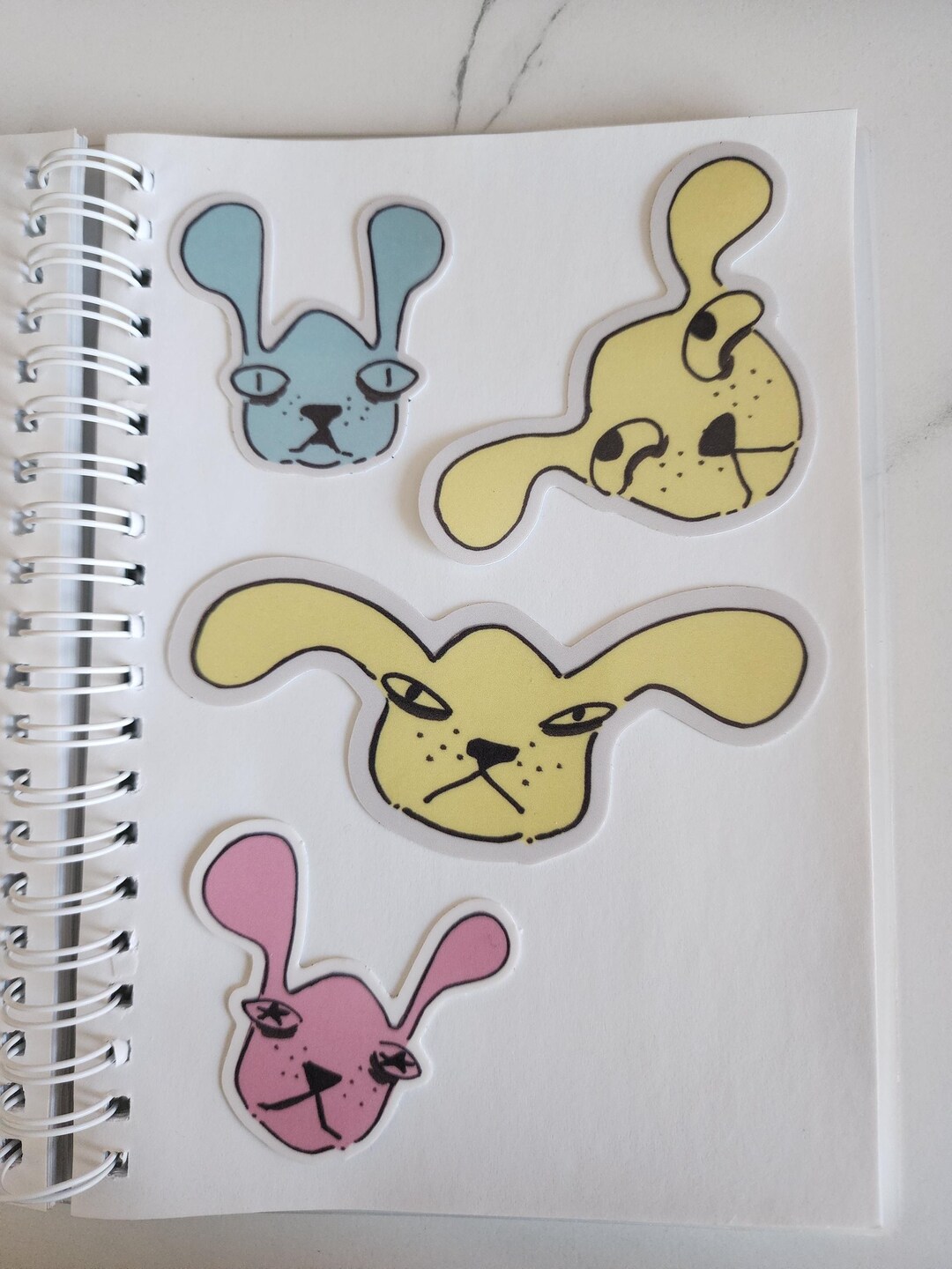 Elizabeth Rabbit Stickers Emotive Rabbit Sticker Set (4): Weather & Scratch Proof - Etsy