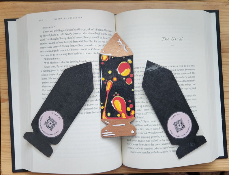 Lava Lamp Bookmarks Laminated Large Bookmark Hand Painted Etsy