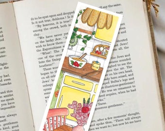 Marque Page " Cuisine d'été vintage " - Impression - Illustration aquarelle