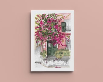 Corfu poster -A4, A5, A6 - Home decoration - Watercolor illustration print - Original watercolor