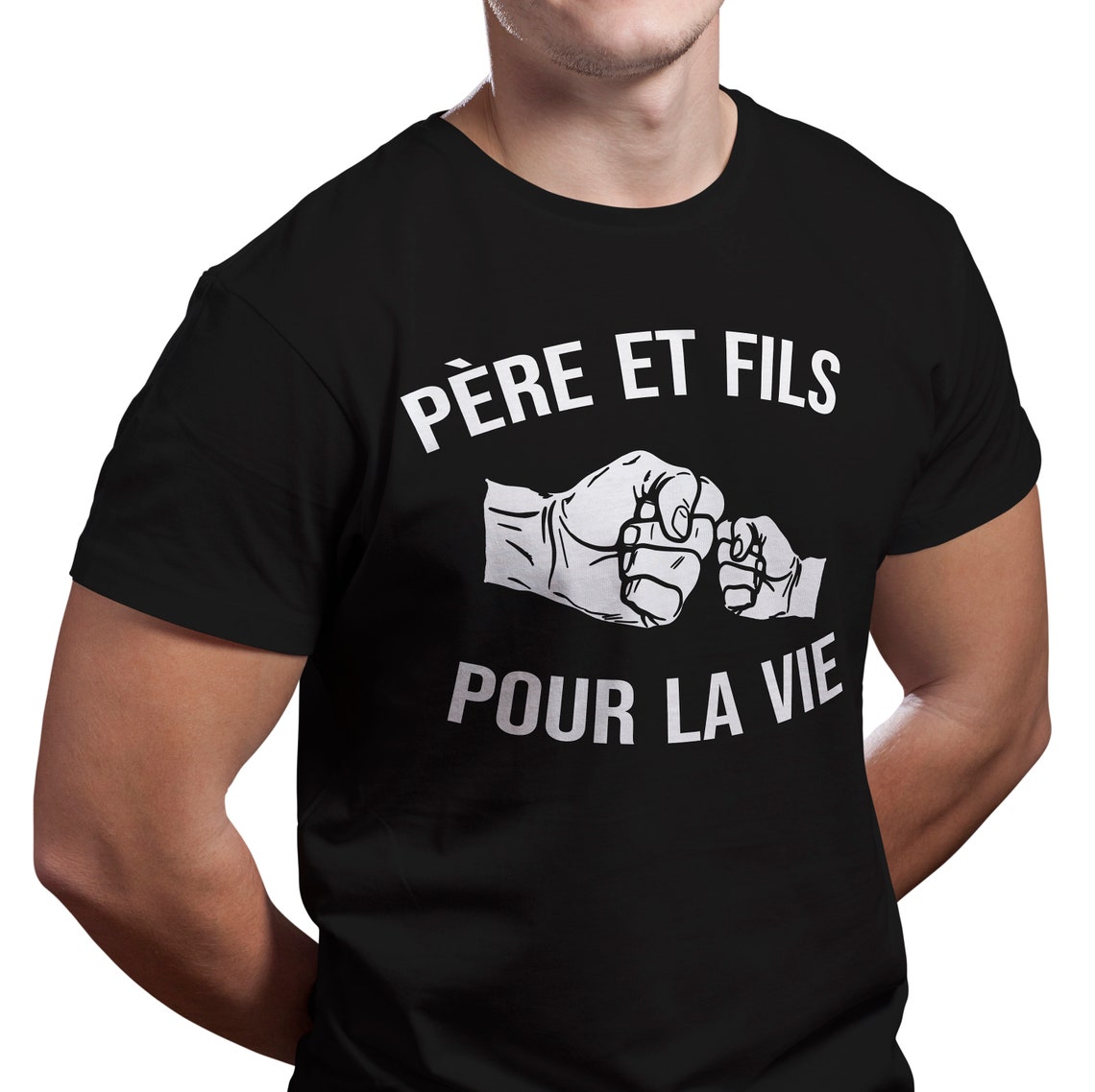 Duo Teeshirts père et fils fille personnalisés poing Etsy France Duo Teeshirts père et fils fille personnalisés poing Etsy France