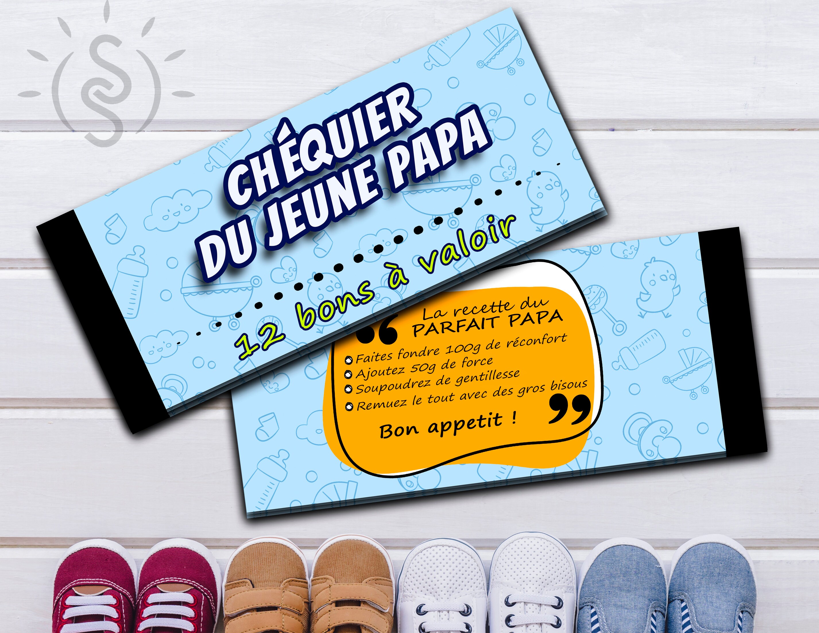 Chequier Du Jeune Papa Baby Shower Avec 12 Bons Coupons Etsy France