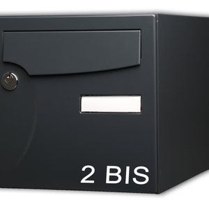 Number for customizable mailbox Adhesive Sticker Blanc