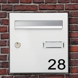 Number for customizable mailbox Adhesive Sticker Noir