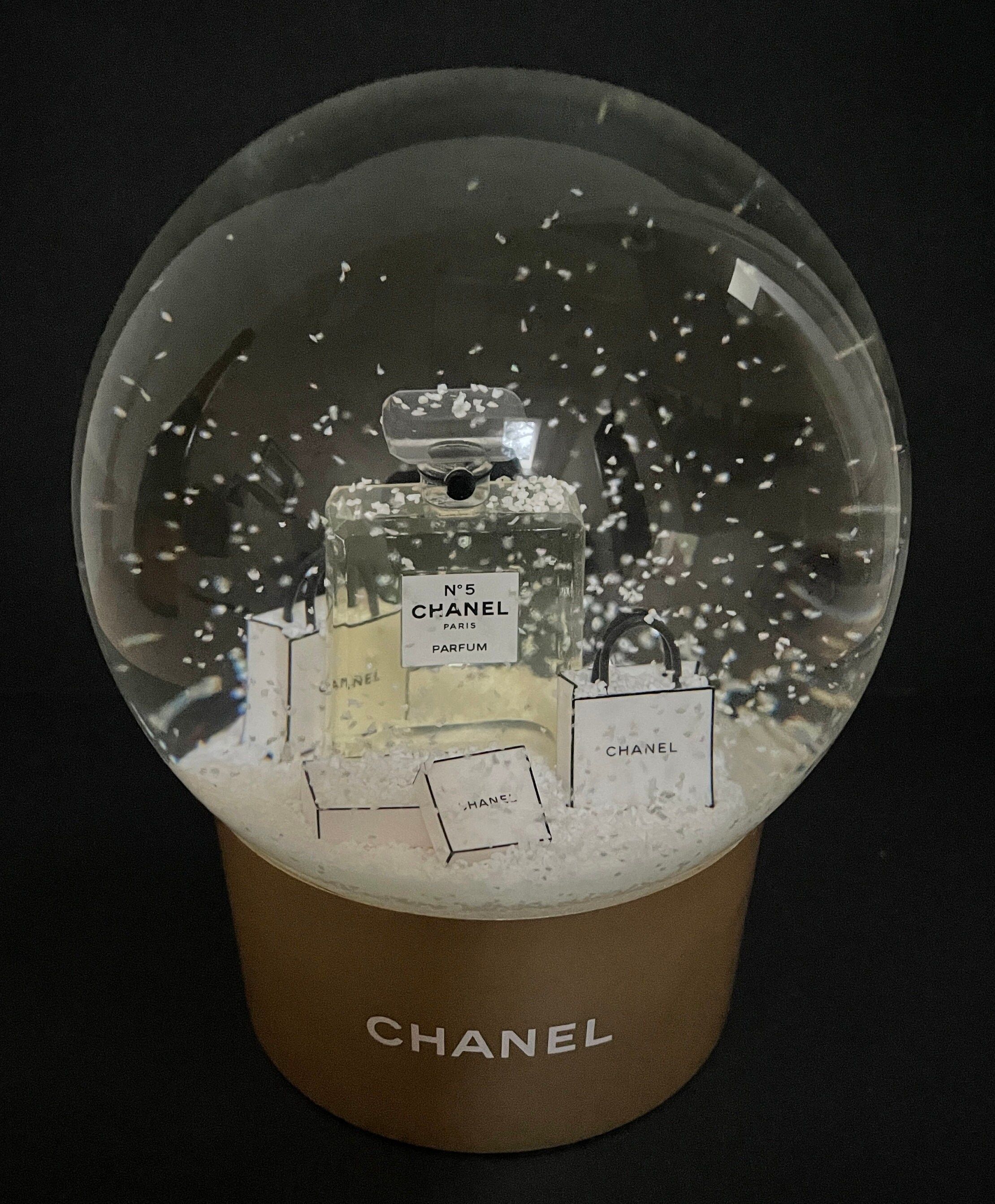 New w/ Box: CHANEL Christmas Tree Holiday Snow Globe ~ authentic USA Seller