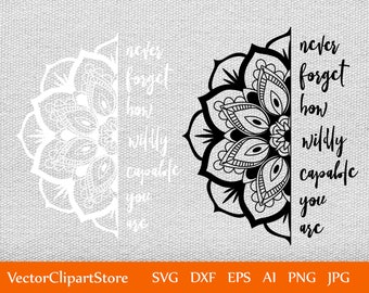 Download Half Mandala Svg Etsy