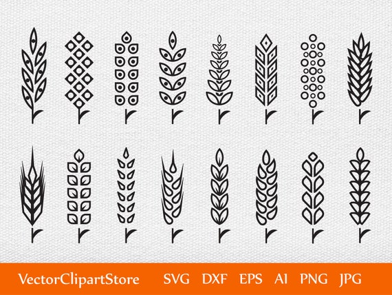Weizen Svg Bundle Weizen Clipart Getreide Svg Weizen Etsy