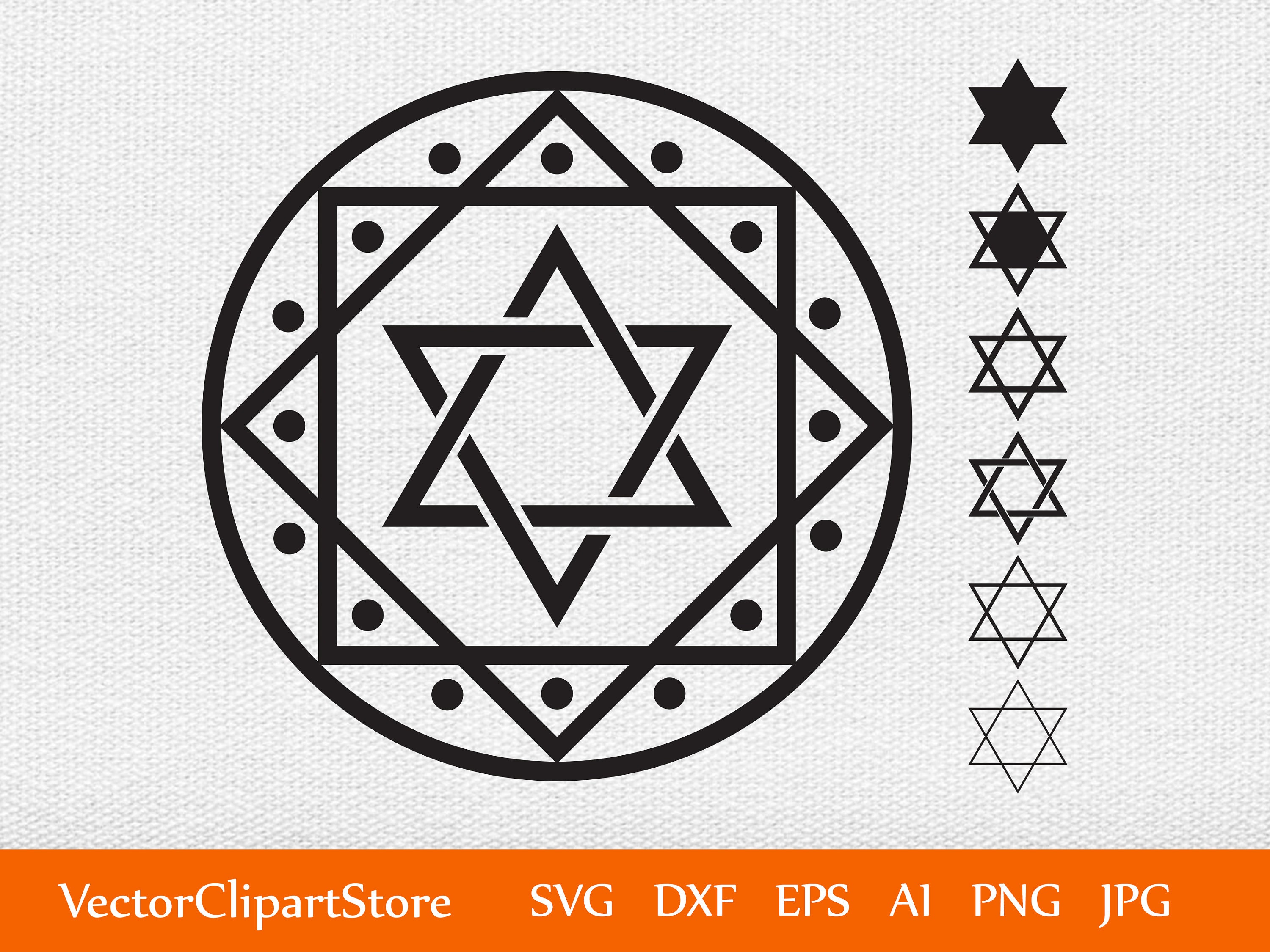 Art Collectibles David Star Digital Traditional Jewish Sign Svg Two Triangles Are Tied To Each 