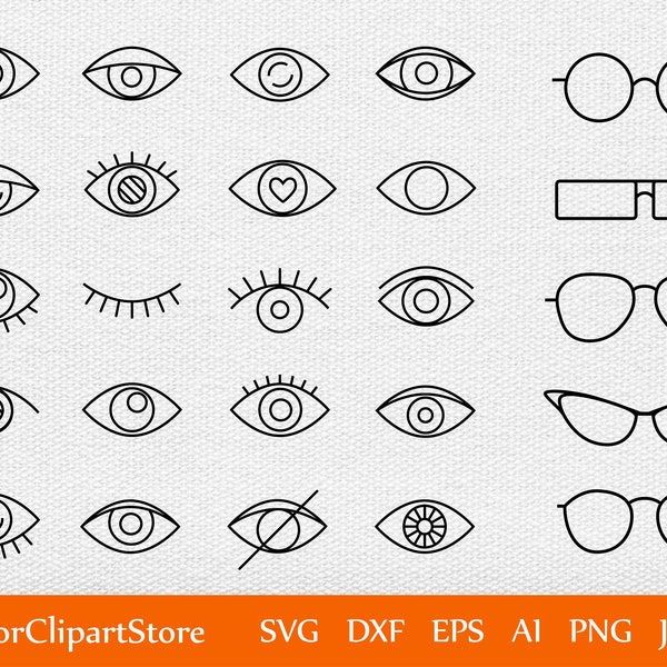 Eyes svg,eye svg,eyes cut file,eye lashes svg,eyes clipart,glasses eyes svg files,eyes silhouette, medical logo svg