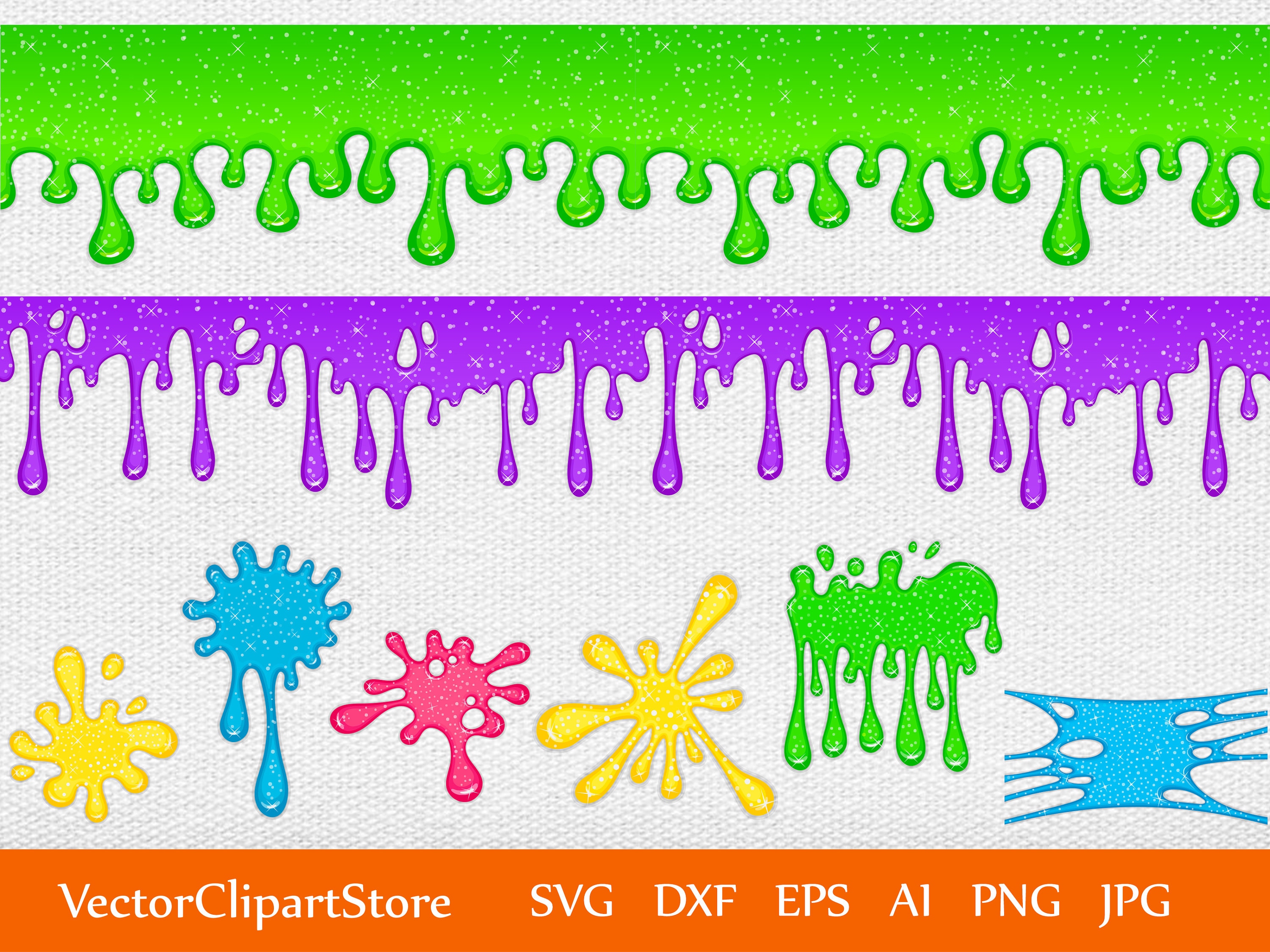 Slime Splats Cliparts Slime SVG Png Paint Splatter Svg | Etsy