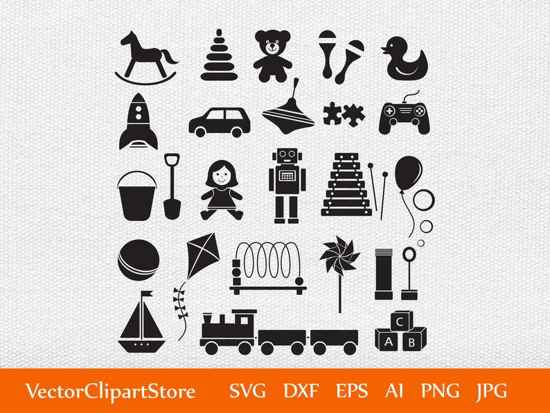 Kids Toys SVG Toys for Children SVG Cars Circus School Etsy UK