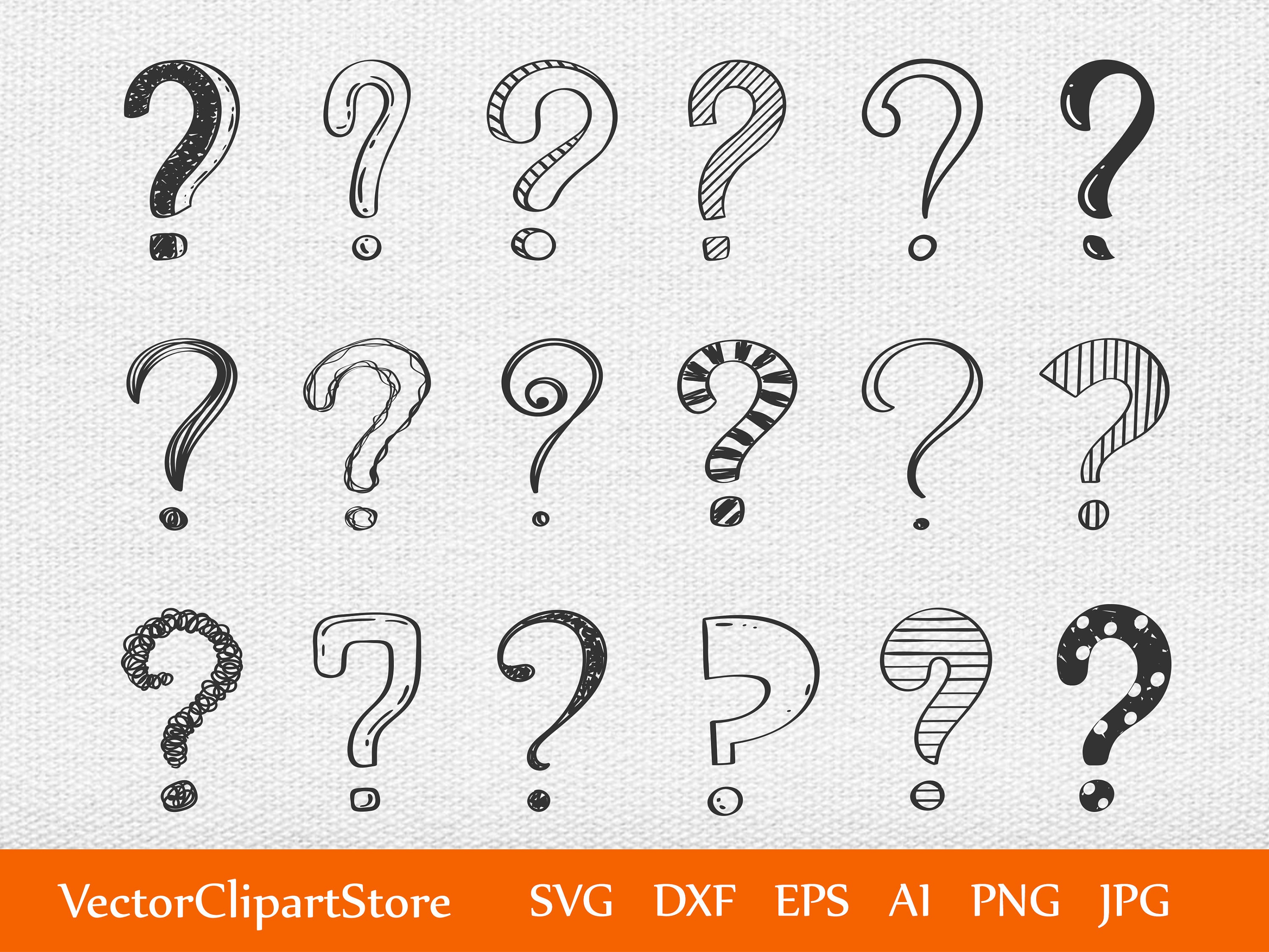 Hand Drawn Question SVG. Contour SVG Question. Question Mark. - Etsy