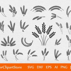 Fascio di grano svg/Grano svg/Grain svg/Wheat clip art/Wheat silhouette/Wheat for Cricut/Wheat cut files/Harvest svg/Wheat silhouette svg