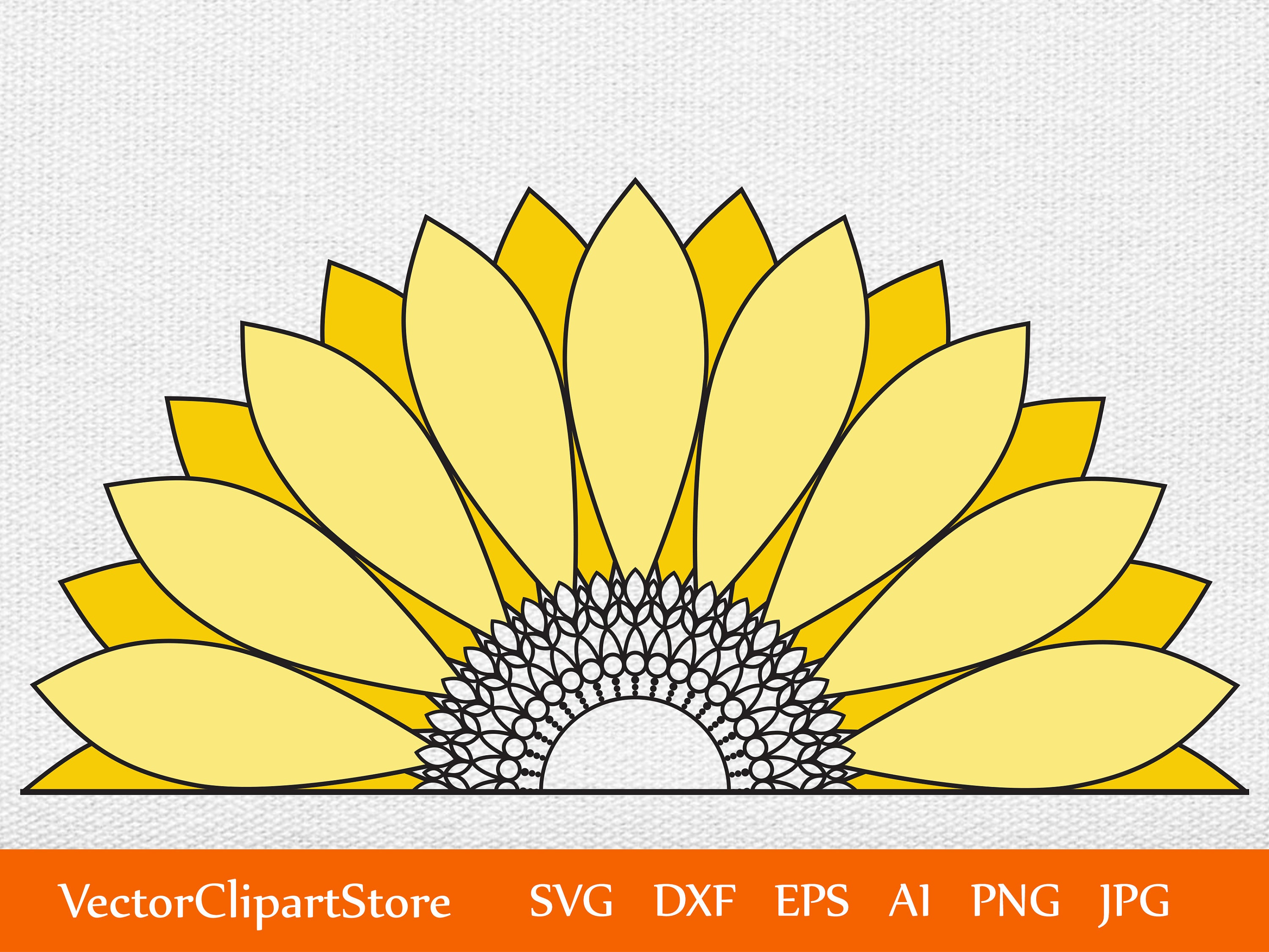 Free Free 216 Half Sunflower Mandala Svg SVG PNG EPS DXF File