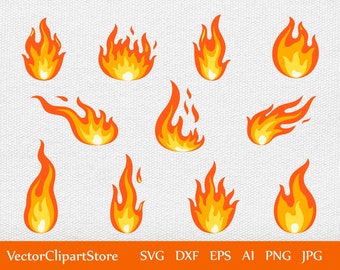 Burning Fire Vector PNG & SVG Design For T-Shirts