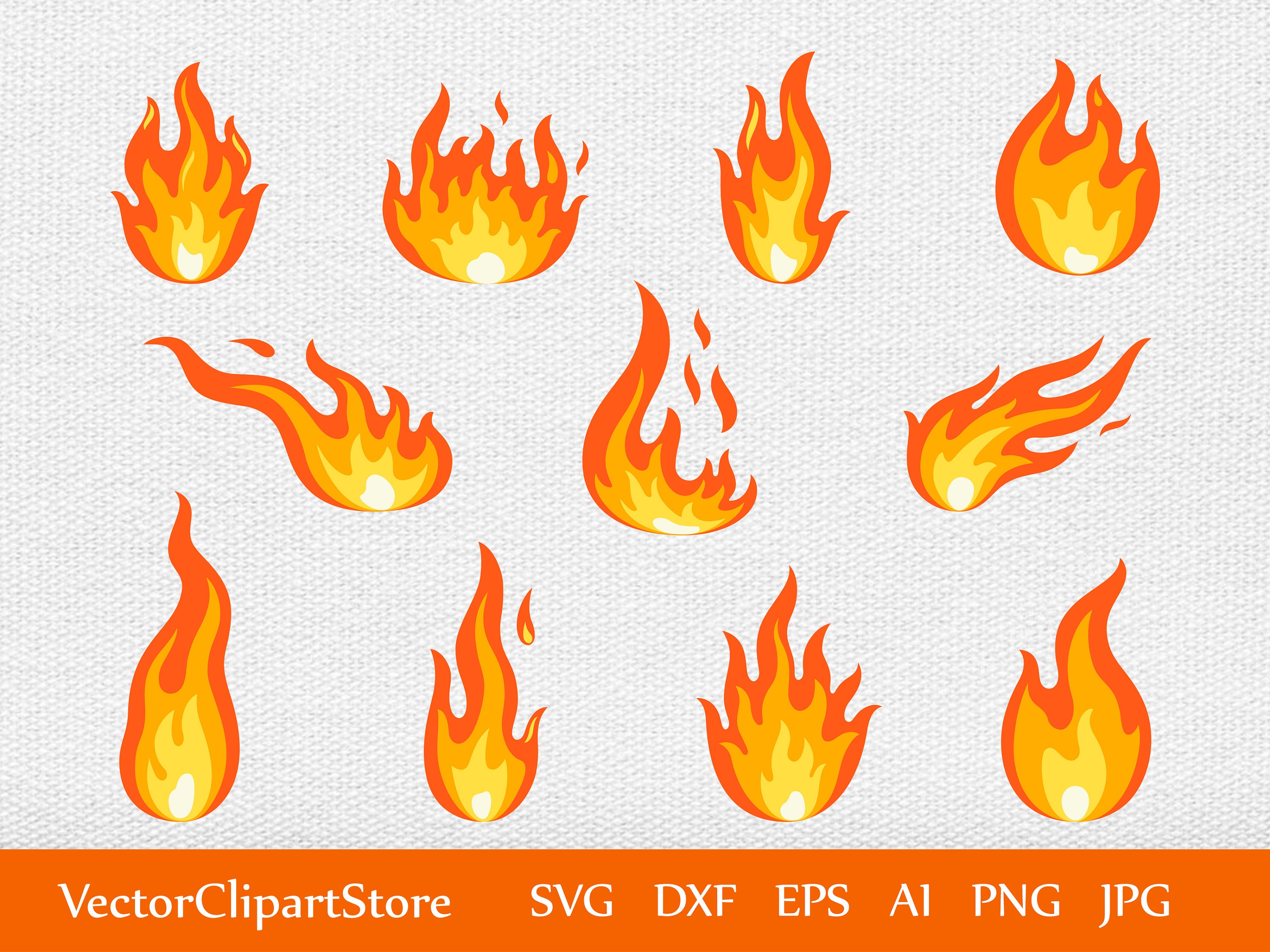 Fire Bundle Svg/ Fire Clipart/ Fire Vector/ Flame Svg/ Fire - Etsy
