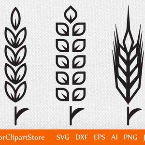 Wheat SVG Bundle/ Wheat Clipart/ Grain Svg/ Wheat Cut Files for